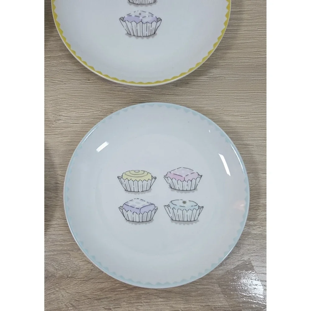 Nancy Green Boston Warehouse Counting  Cupcake Dessert Plates 6.5